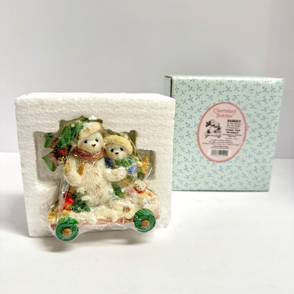 Cherished Teddies Ursula and Bernhard In The‎ Winter We Can Build a Snowman
